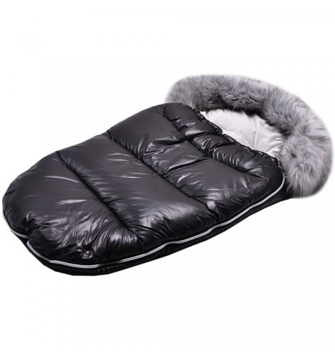 Śpiwór Kokon z Liskiem Matpol do wózka, sanek, Uniwersalny | Czarny Silver